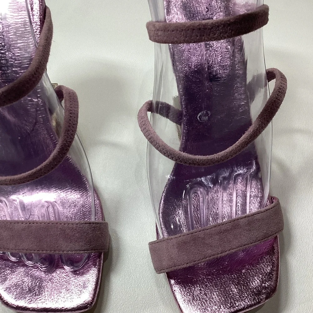 Jeffrey Campbell Geometric Sandal Pink  Suede Metallic - Picture 5 of 16